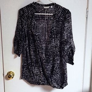 Reitman's Women's Black letter printed top dress,US L size,pre-owned.